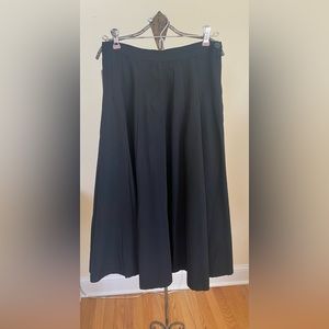 Vintage Women’s Black Gabardine Circle Skirt!!